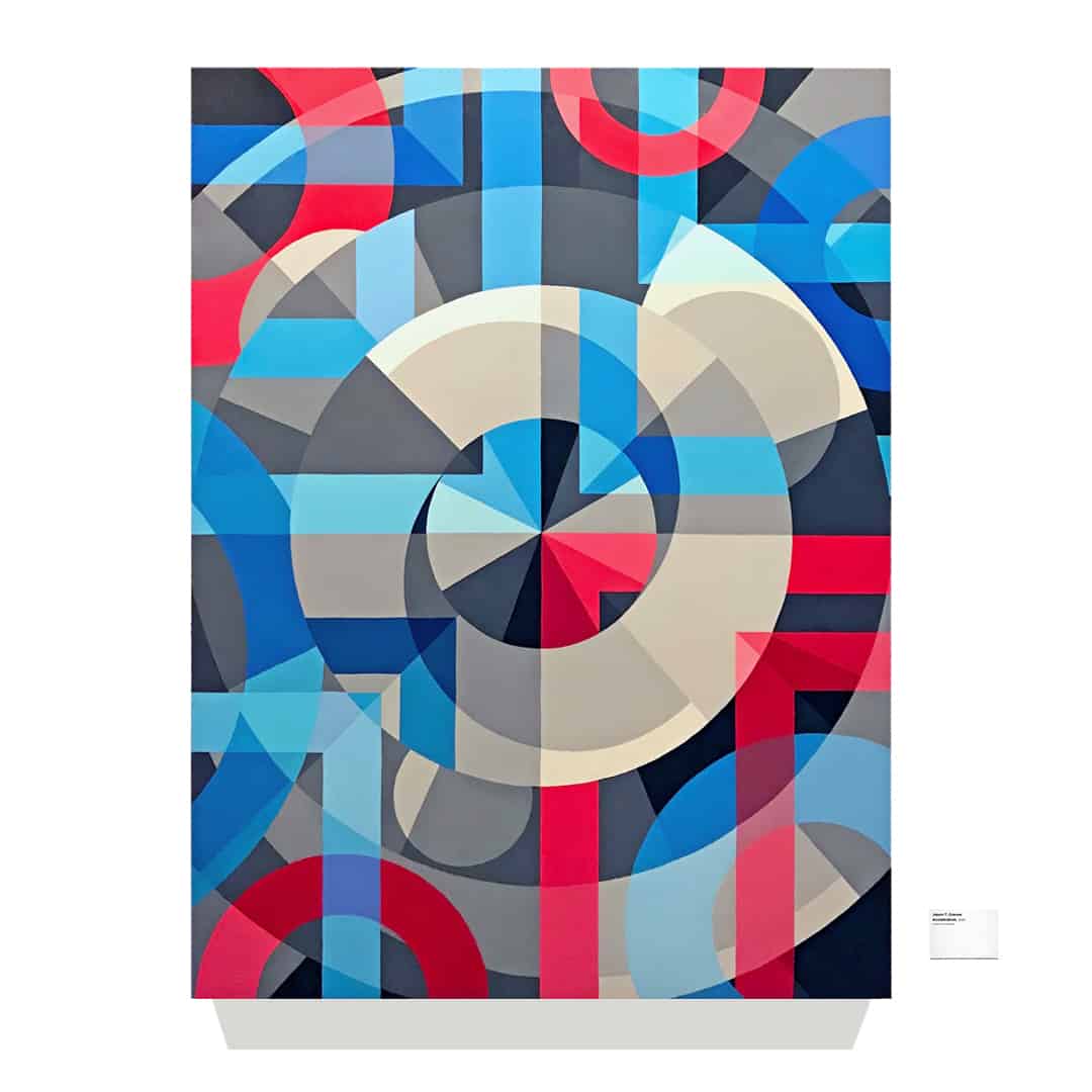 Geometric abstract painting by contemporary artist Jason T. Graves